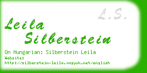 leila silberstein business card